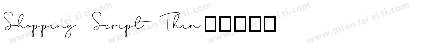 Shopping Script Thin字体转换